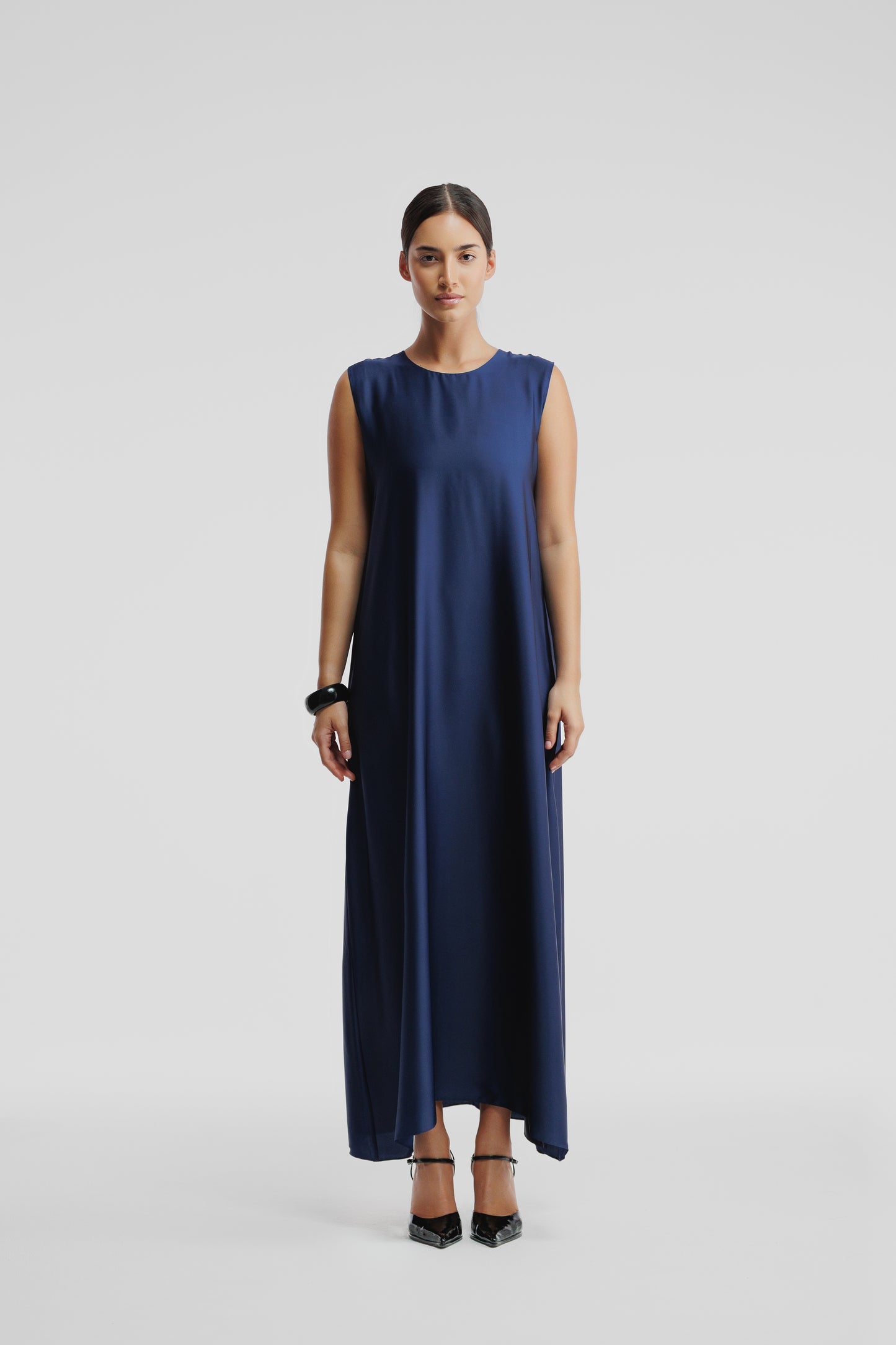 Navy Blue Dana Wide Dress Set