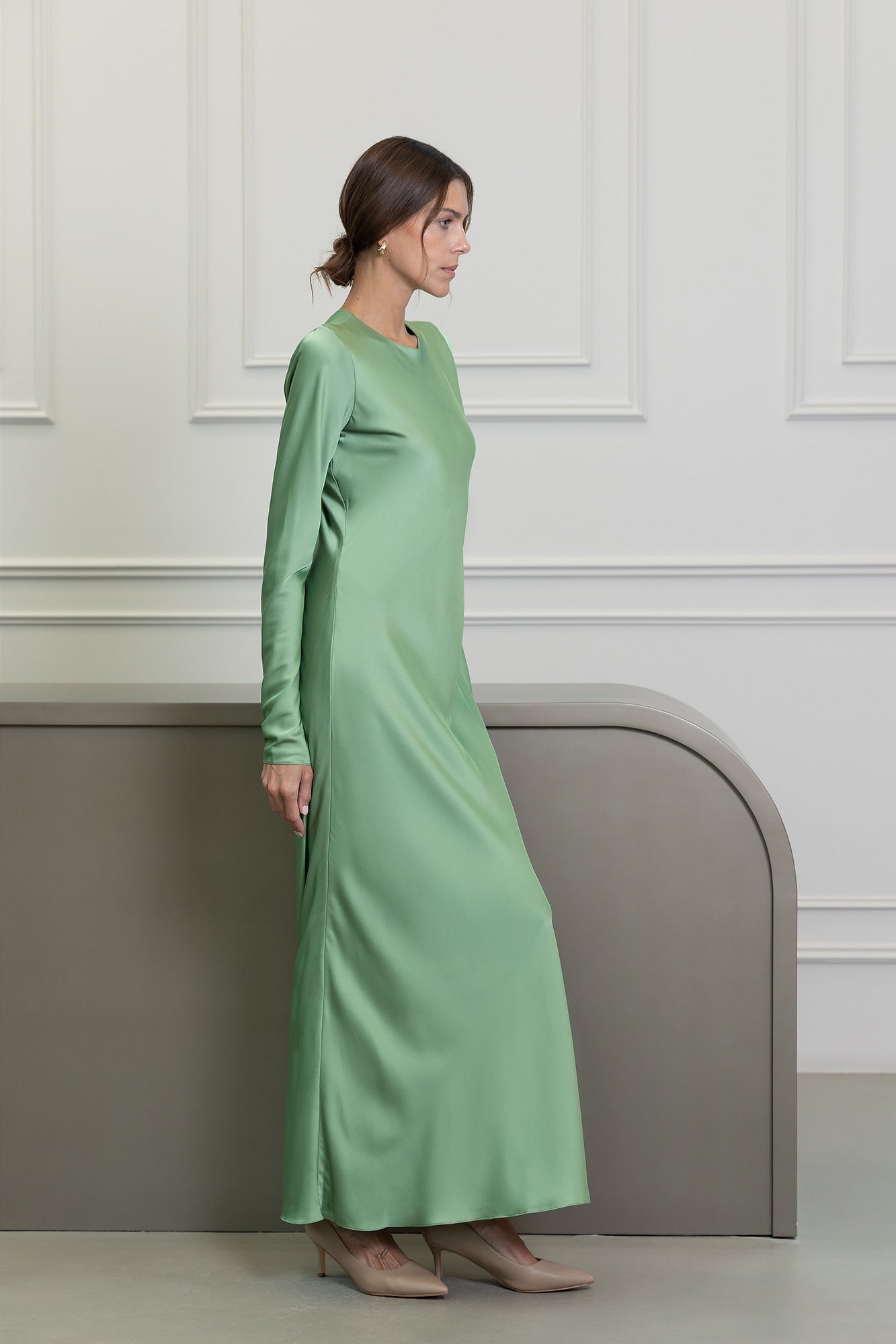 Menthol Green Rima Maxi Dress