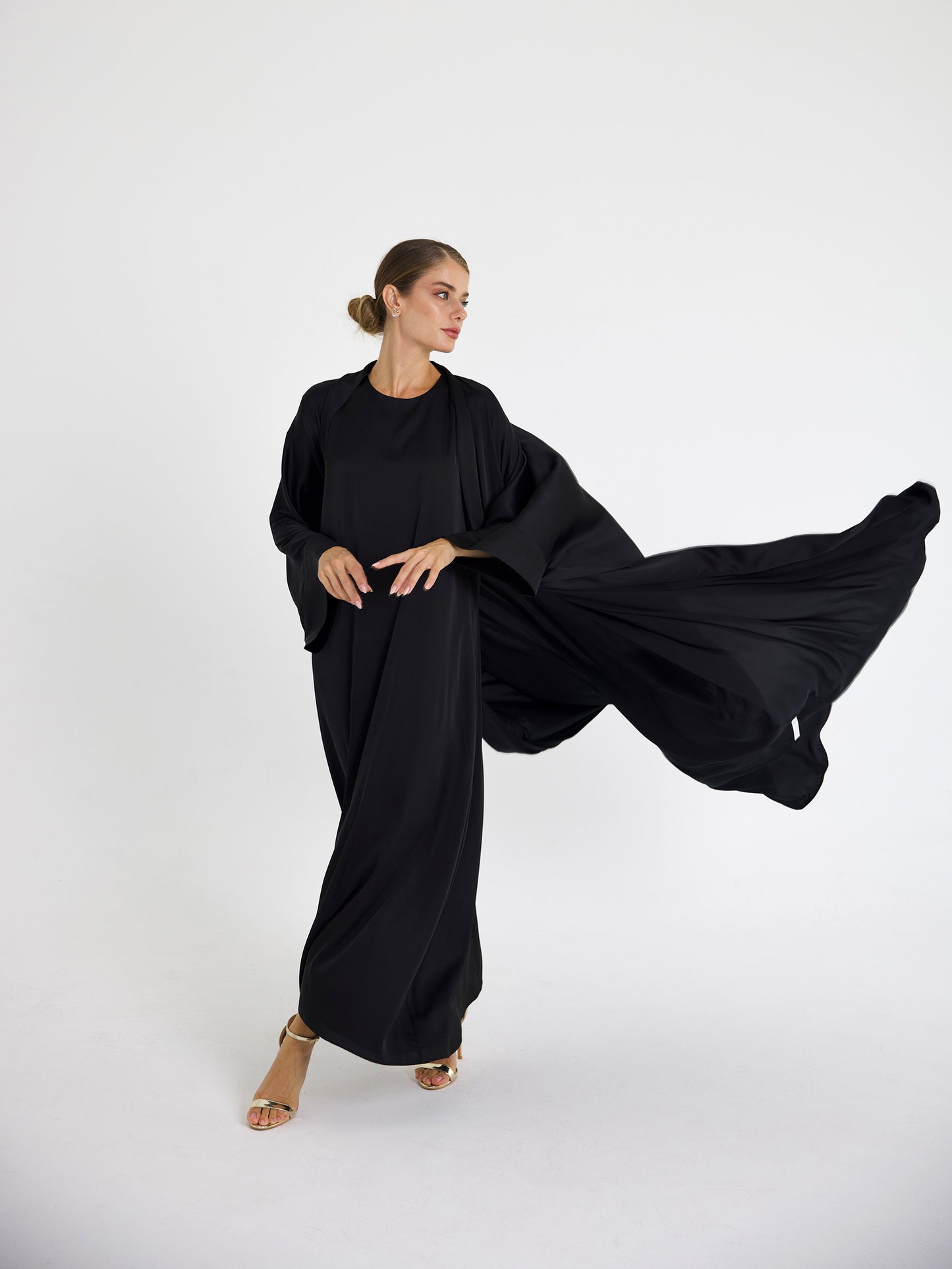 Black Dana Wide Dress Set