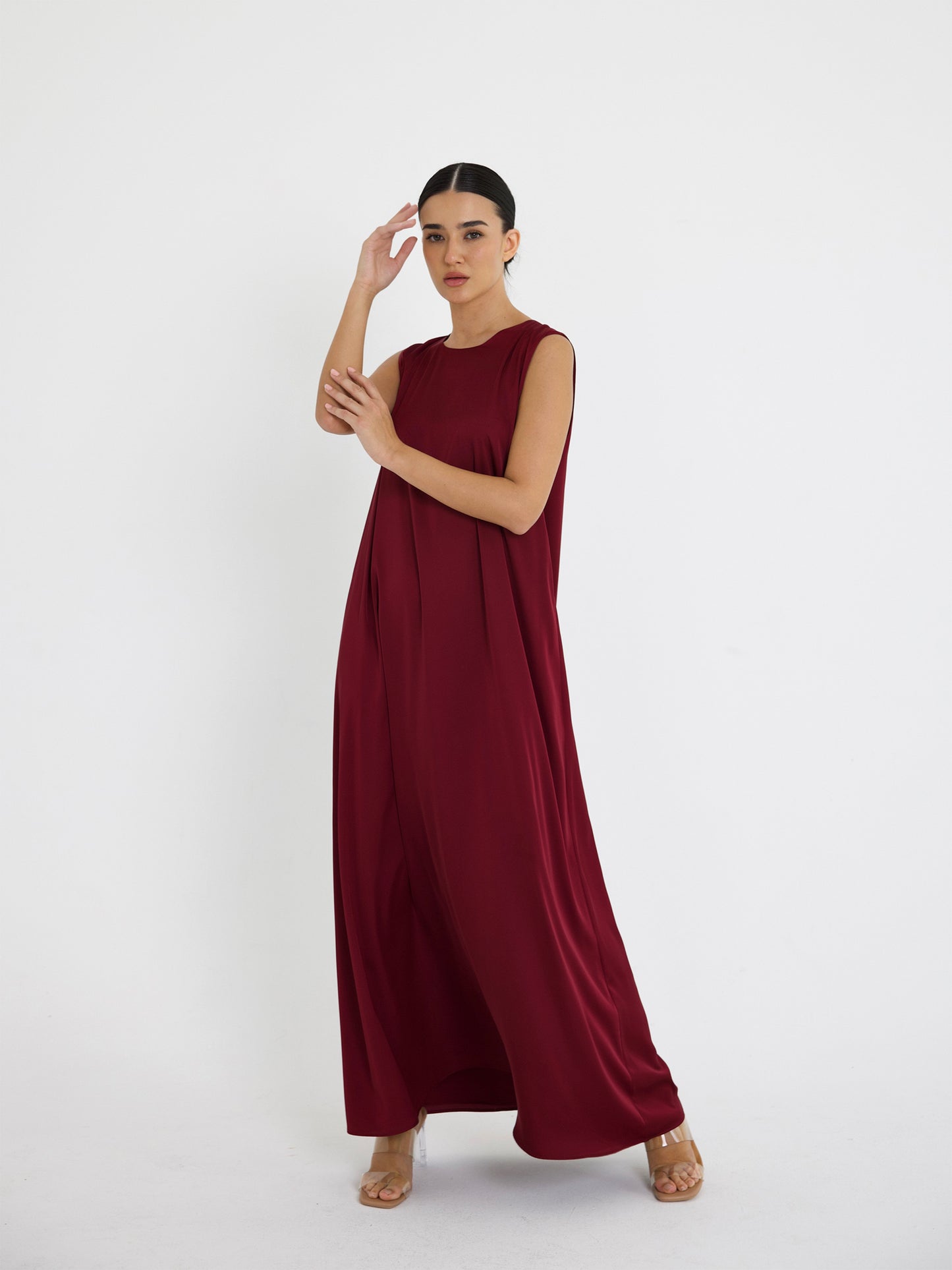 Burgundy Dana Wide Dress Set