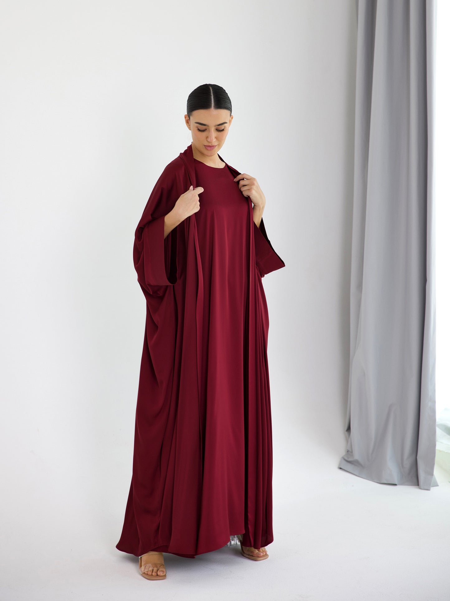 Burgundy Dana Wide Dress Set