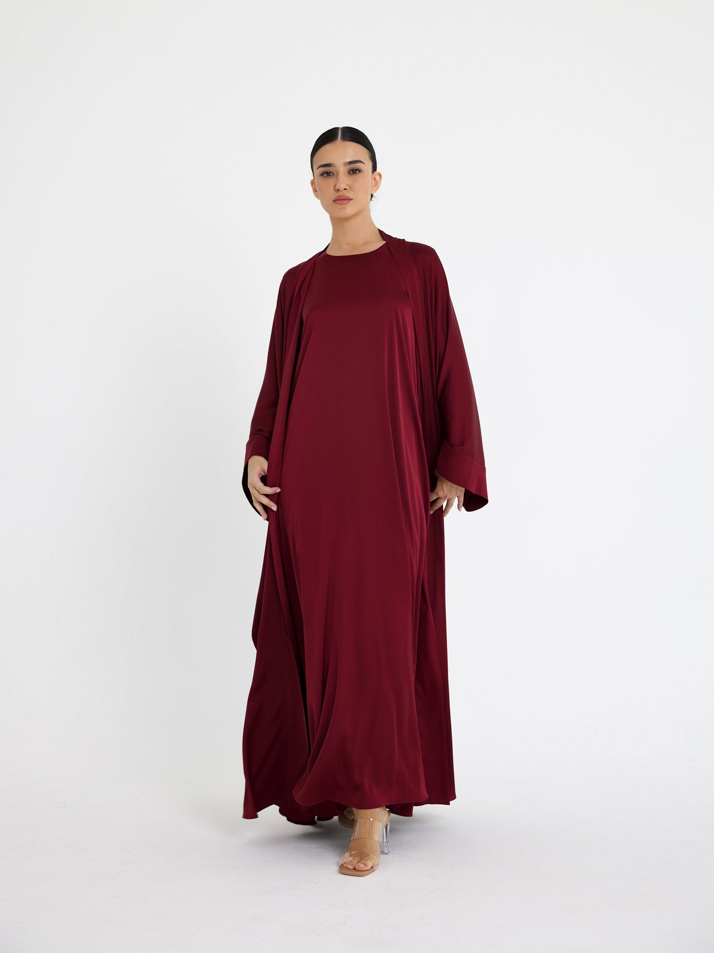 Burgundy Dana Wide Dress Set