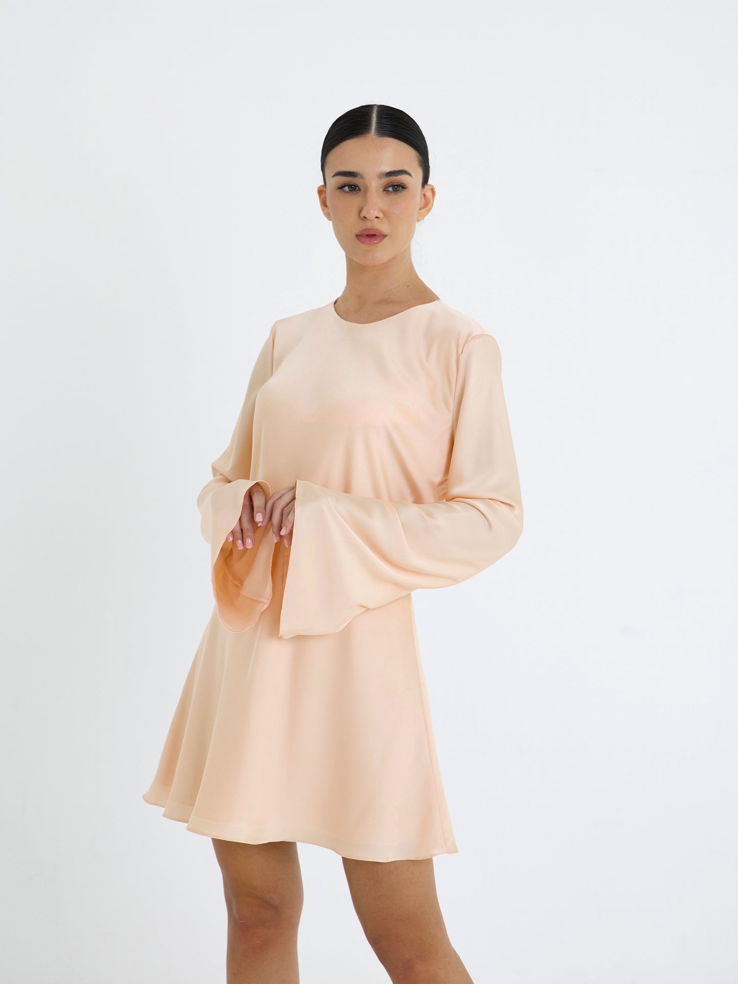 Peach Bell Short Dress