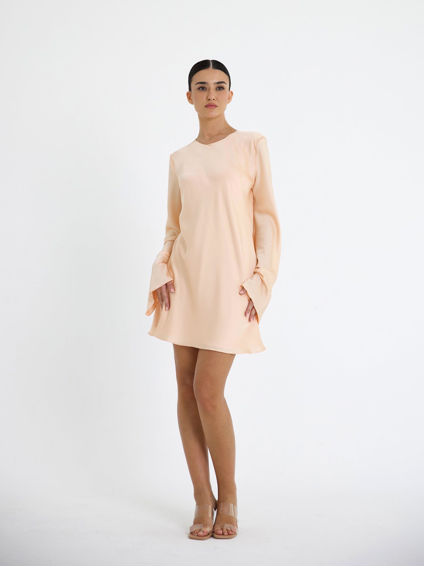 Peach Bell Short Dress