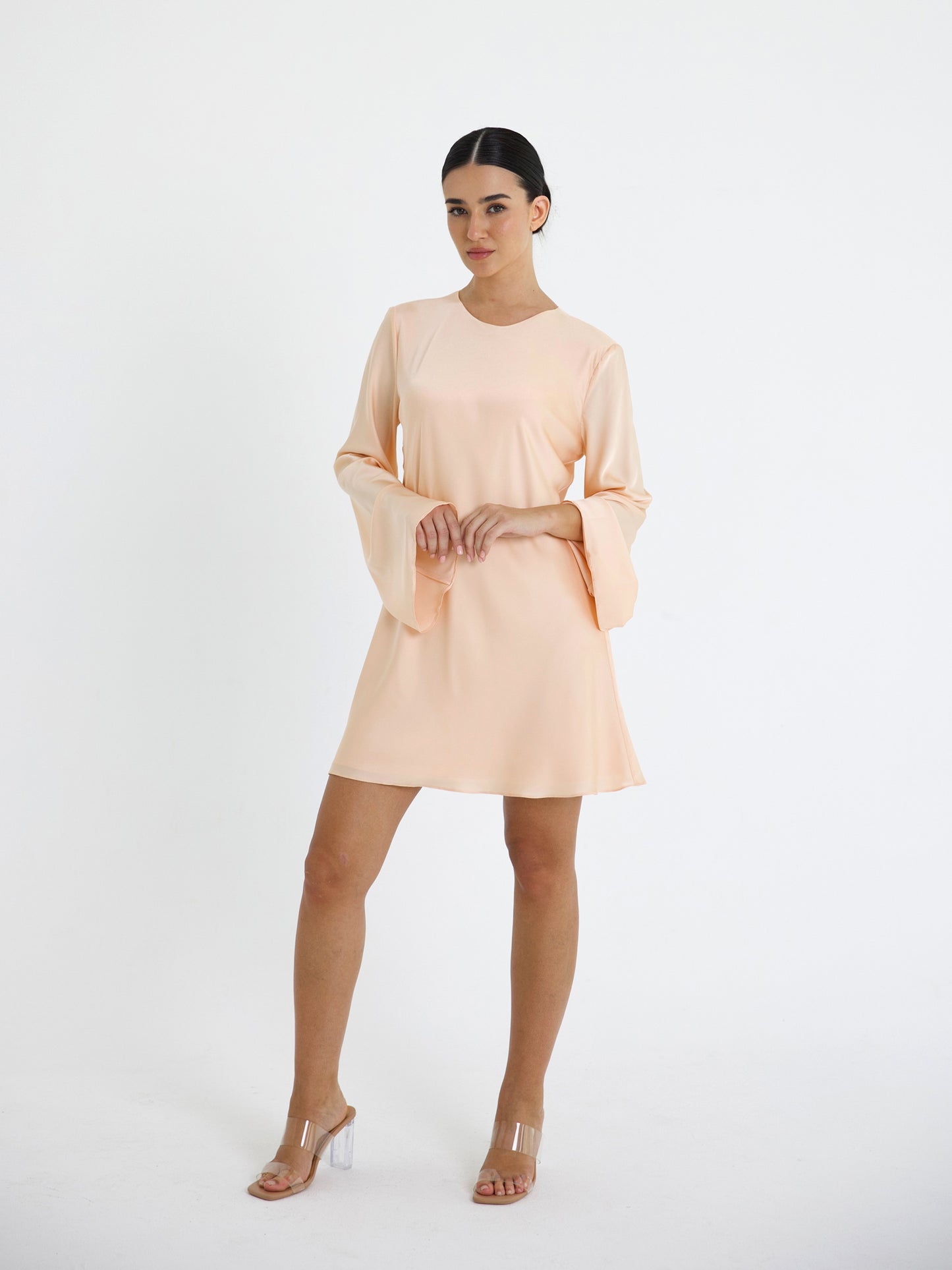Peach Bell Short Dress