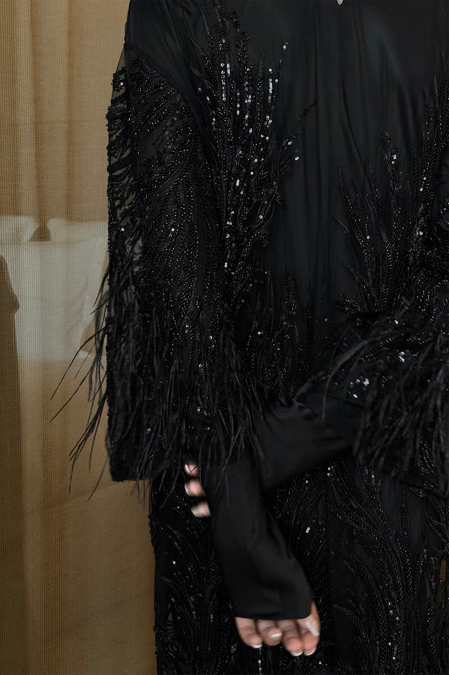 Black Feather Amaya Abaya