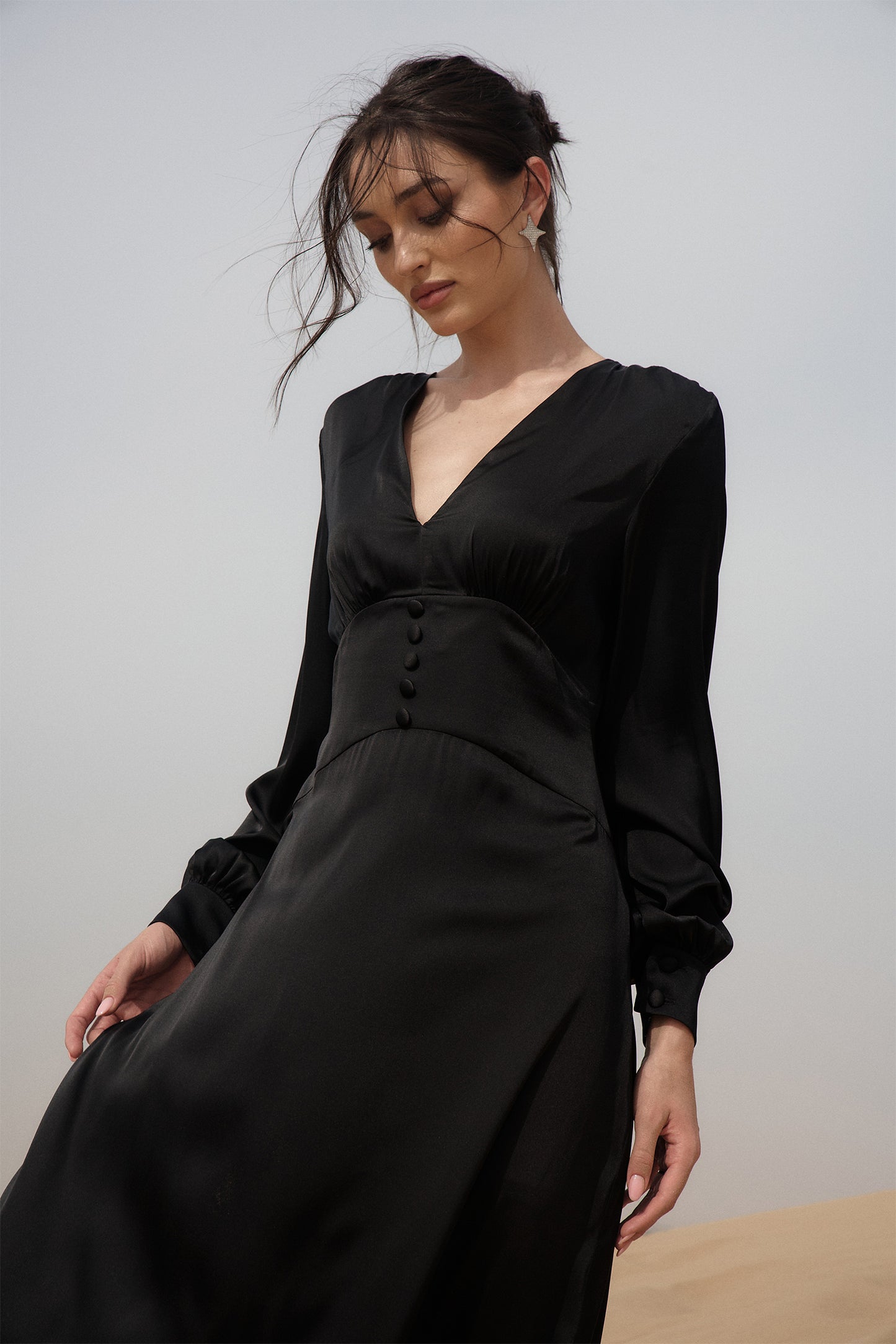 Black Mira Maxi Dress