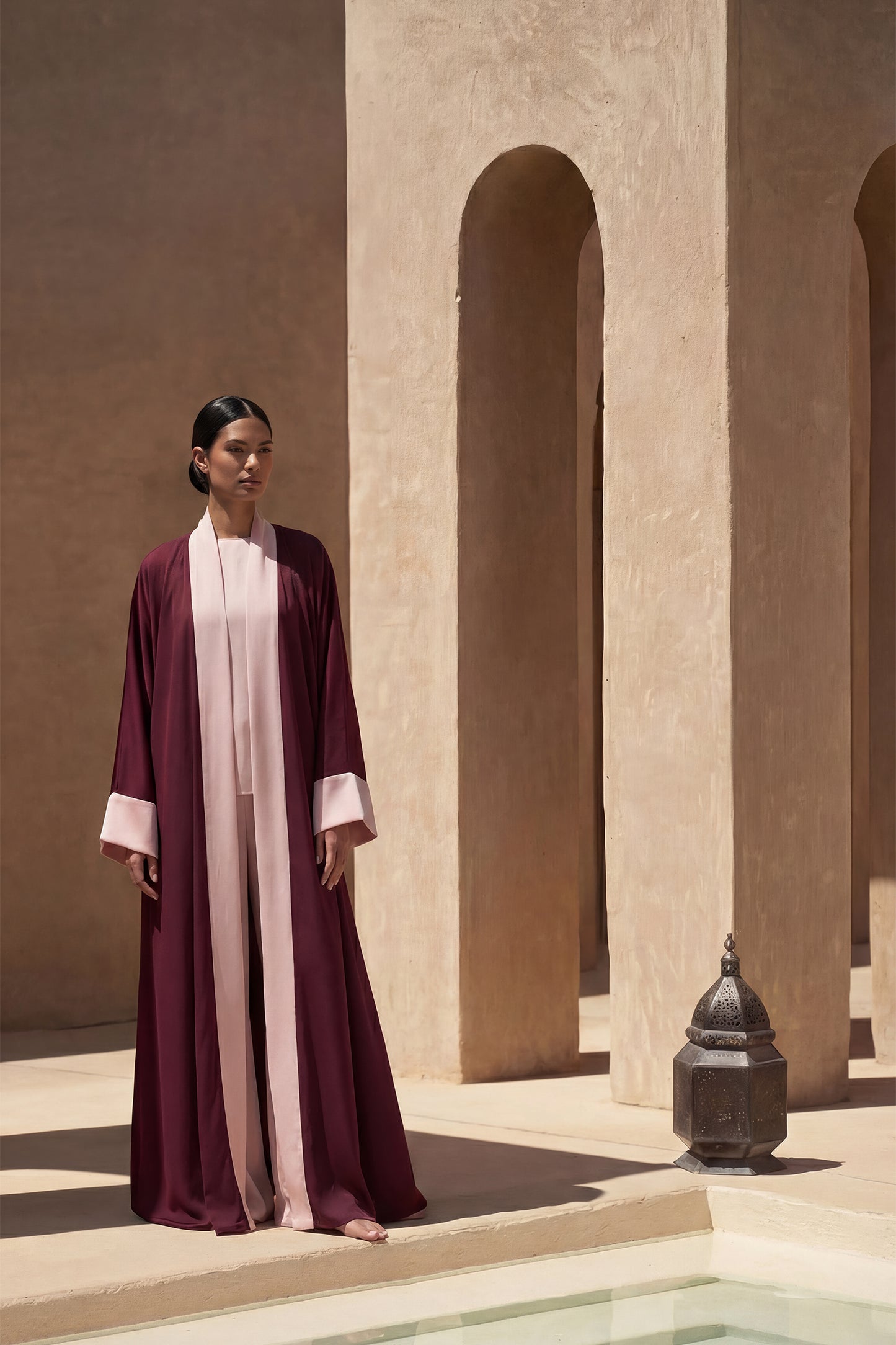 Burgundy Baby Pink Dana Wide Set