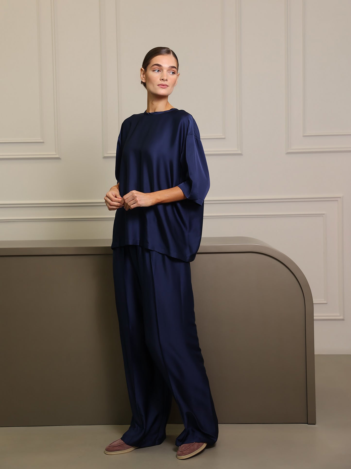 Navy Blue Dana Wide Set