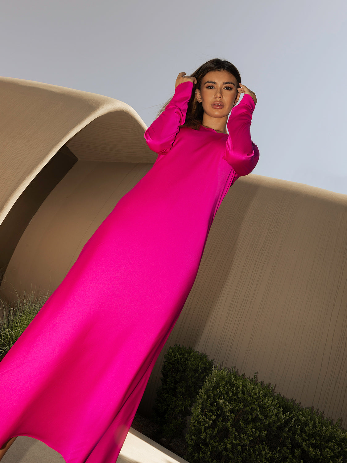 فستان ماكسي فوشيا ريما