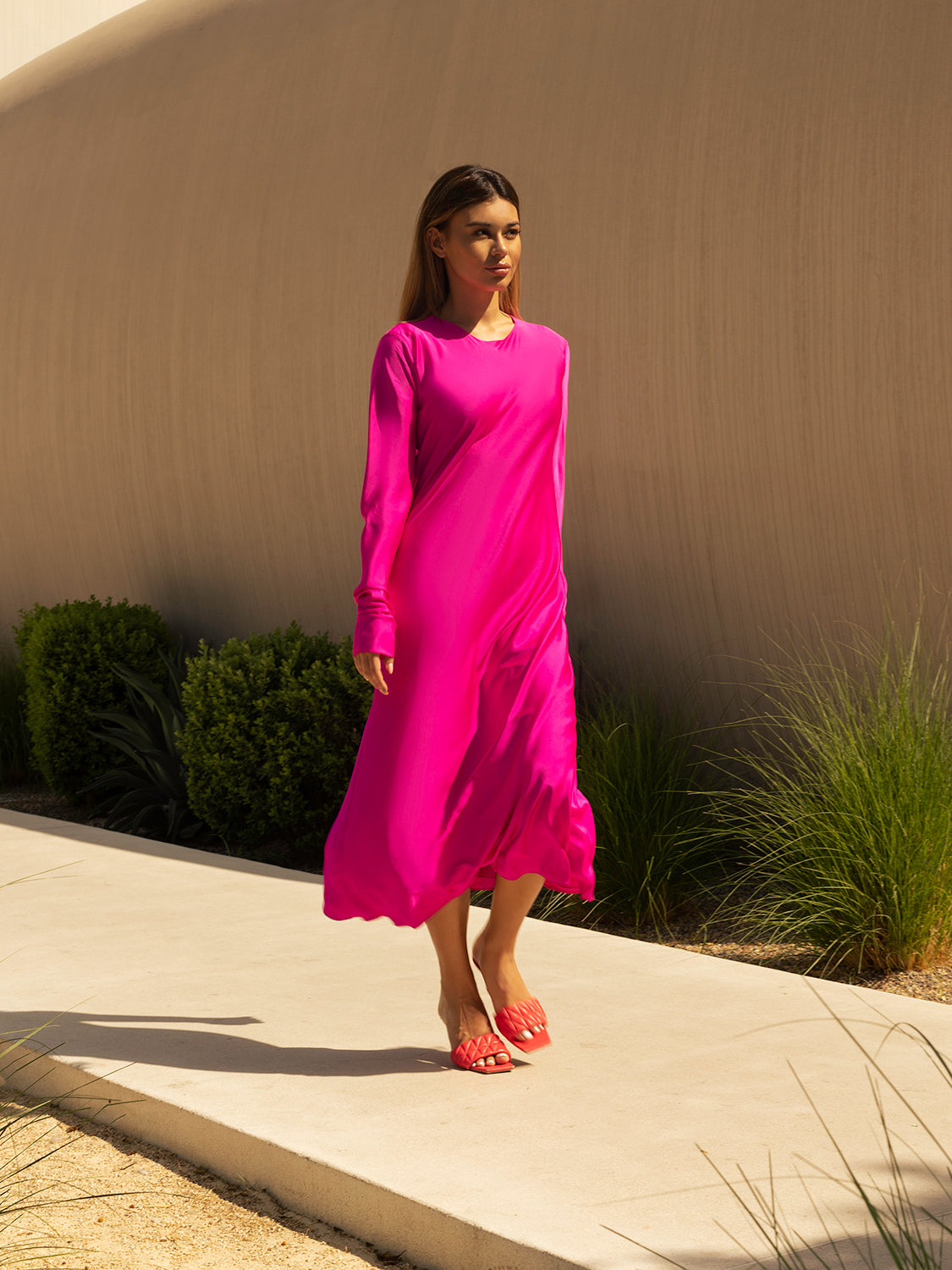 فستان ماكسي فوشيا ريما