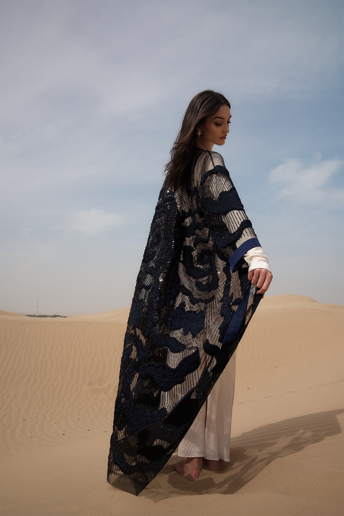 Navy Blue Aisha Cape