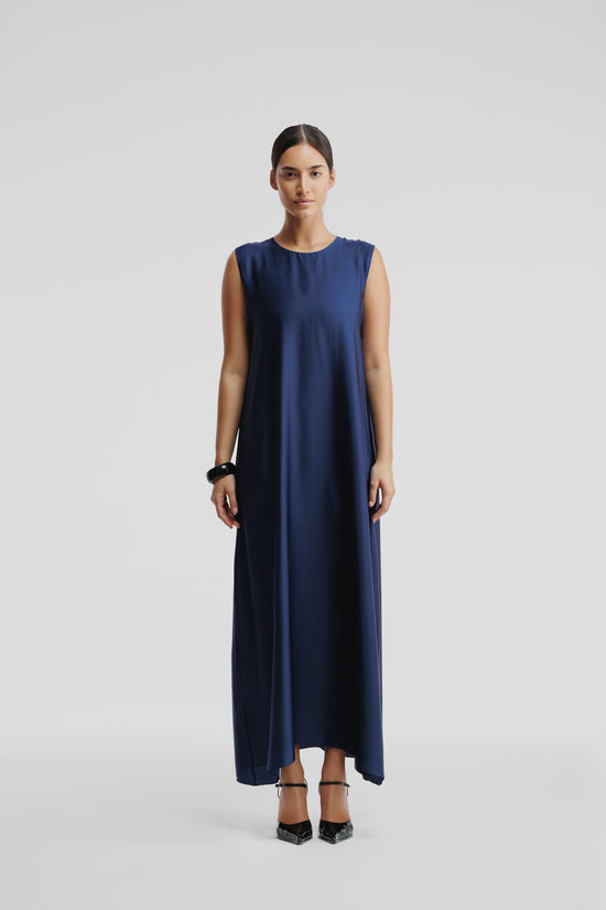 Navy Blue Dana Wide Dress Set