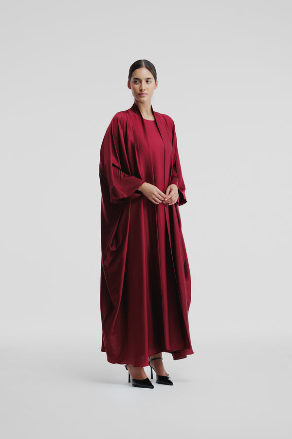 Burgundy Dana Wide Dress Set