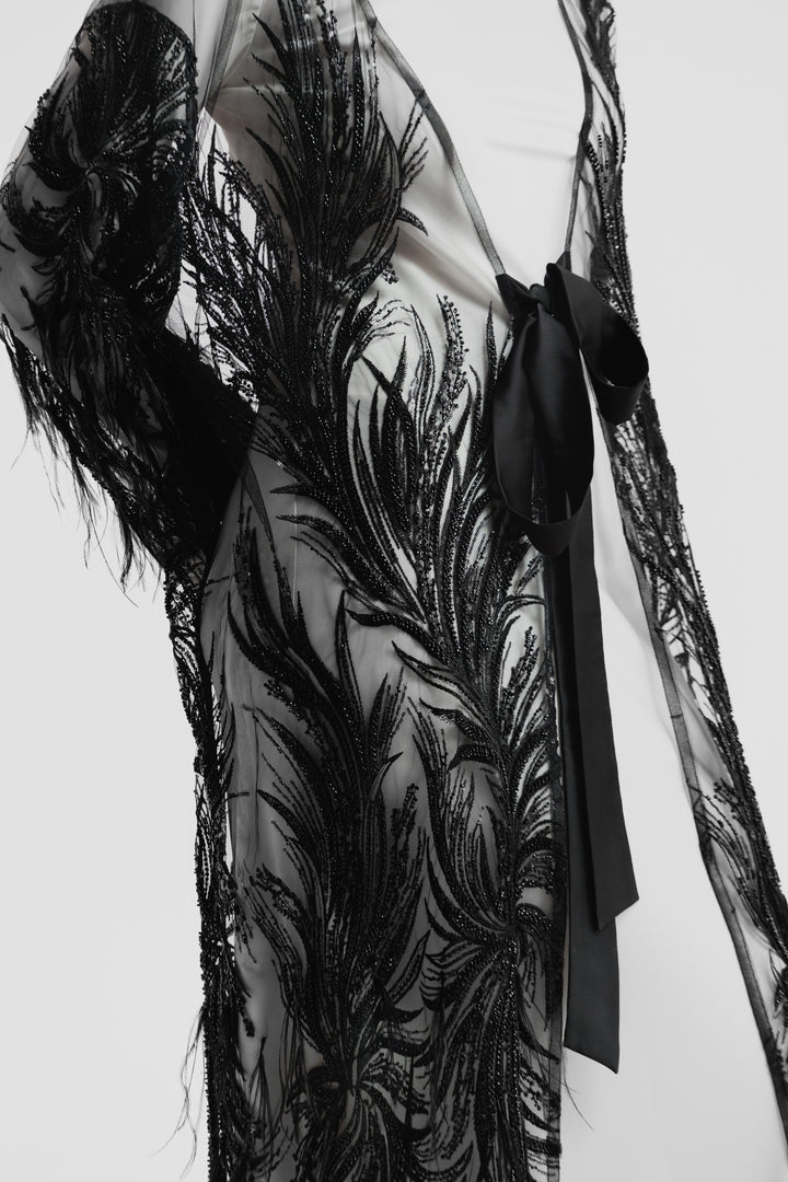 Black Feather Amaya Abaya