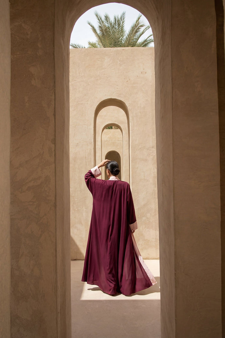 Burgundy Baby Pink Dana Wide Set