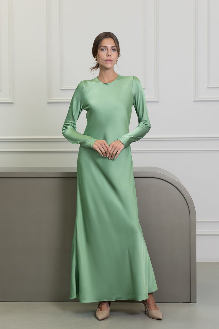 Menthol Green Rima Maxi Dress