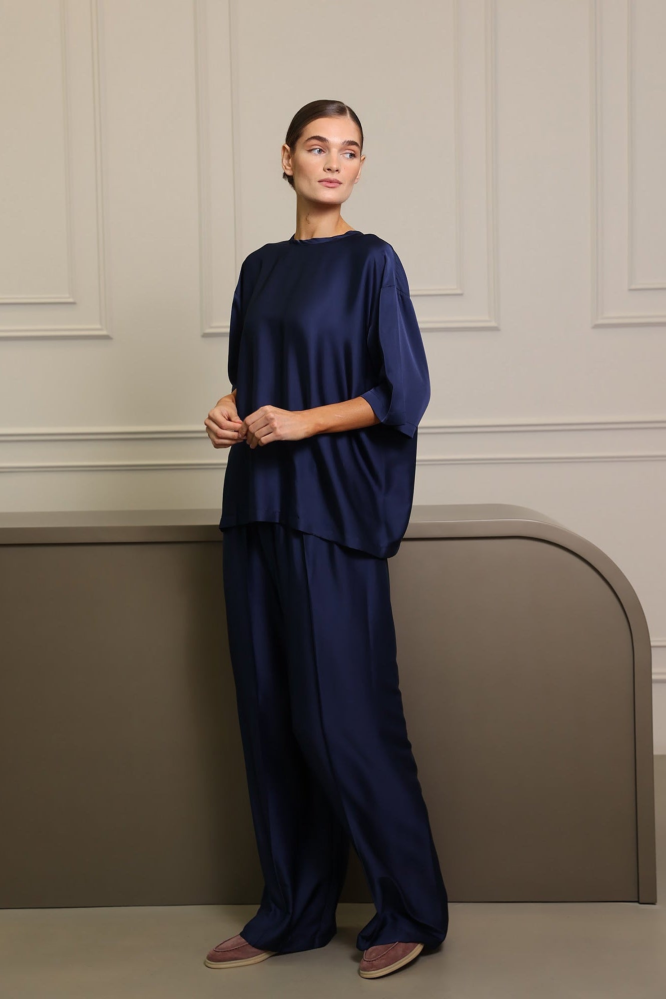 Navy Blue Dana Wide Set