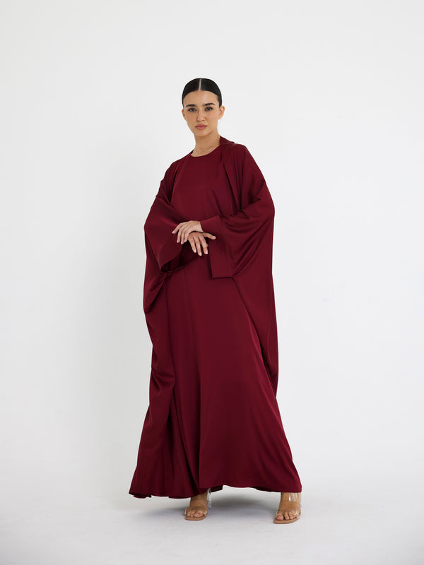 Burgundy Dana Wide Dress Set