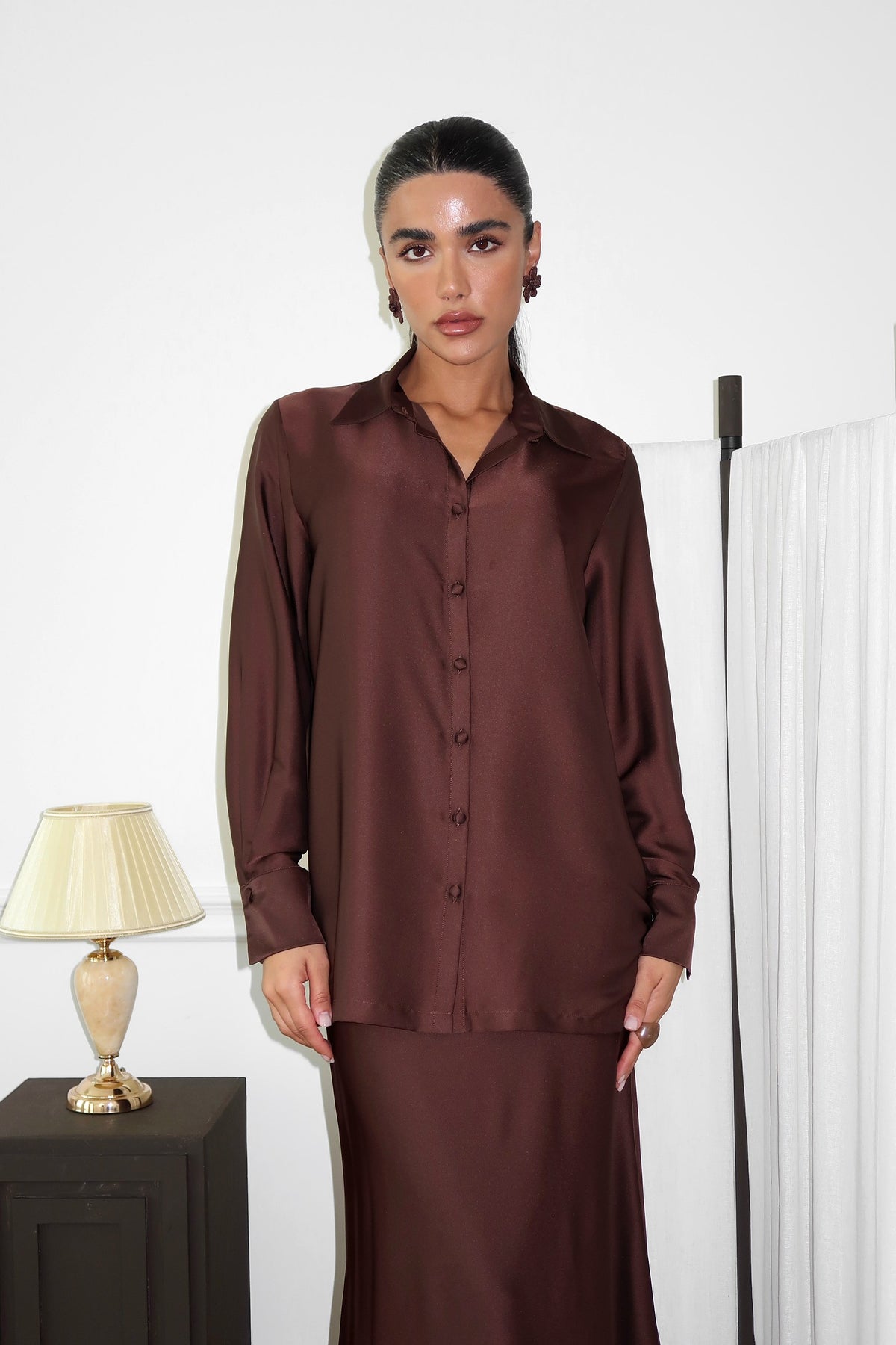 Espresso Fiora Skirt Set front