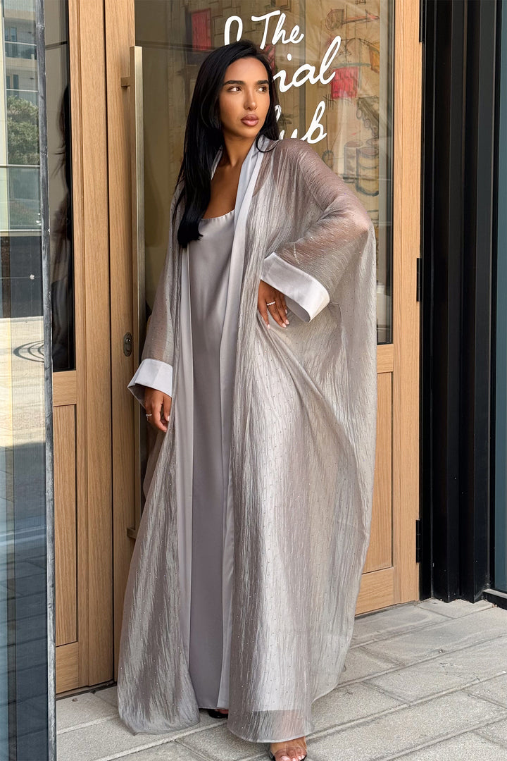Grey Blink Abaya