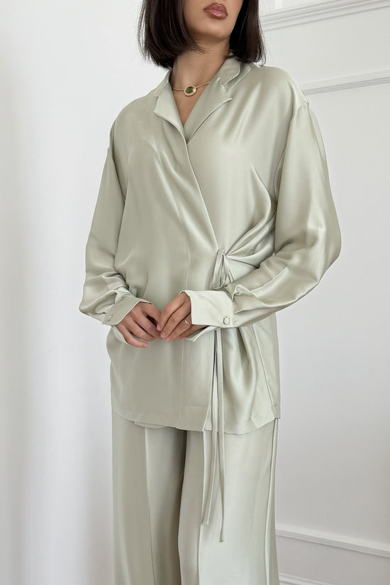 Light Olive Kimono Set