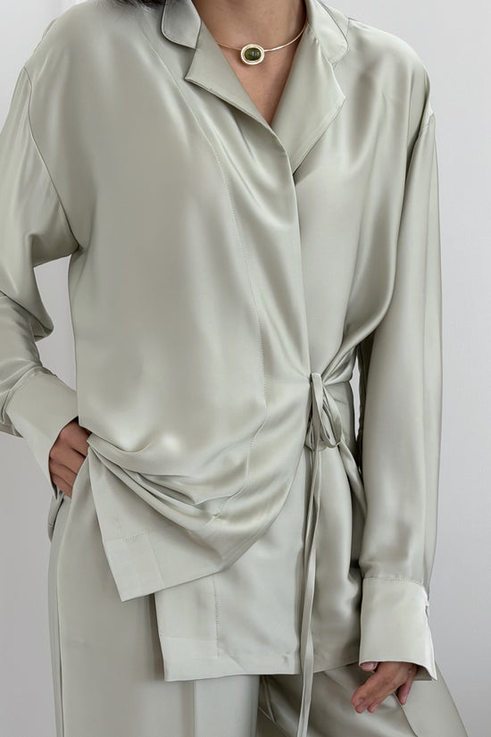 Light Olive Kimono Set