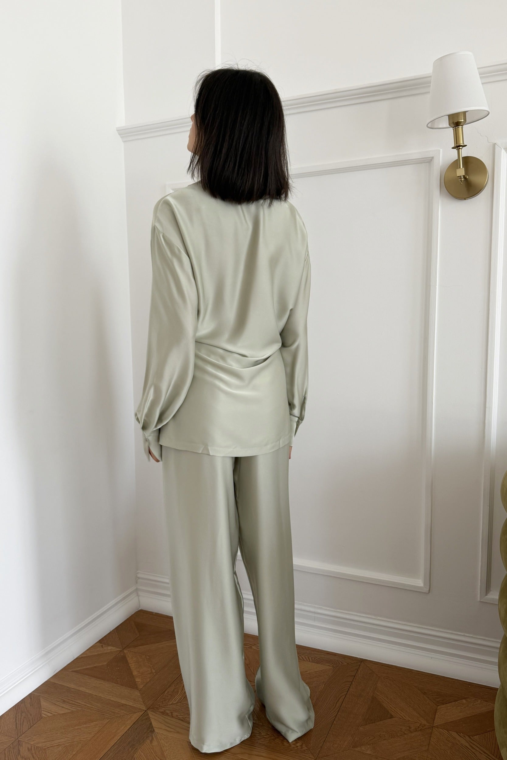 Light Olive Kimono Set