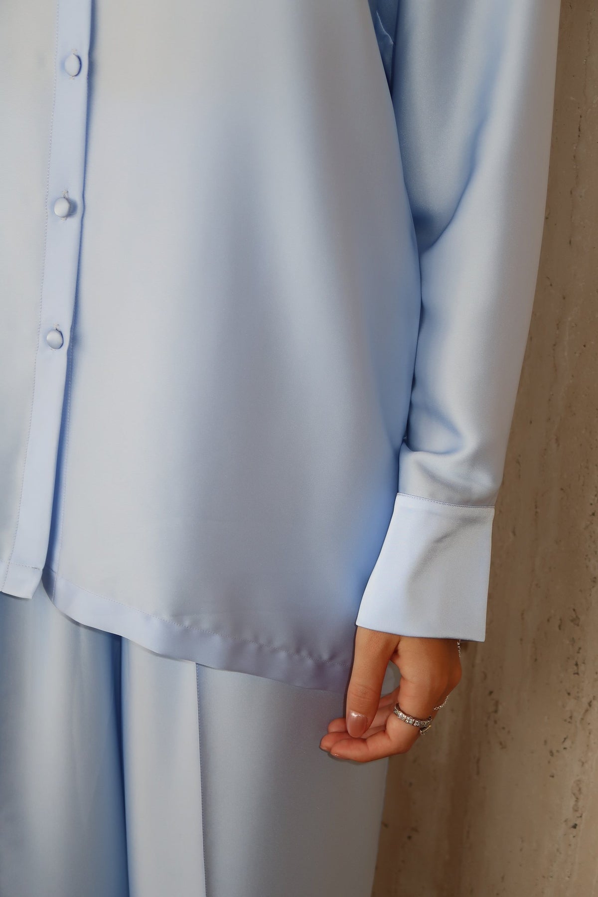 Sea Blue Fiora Set fabric and cuff