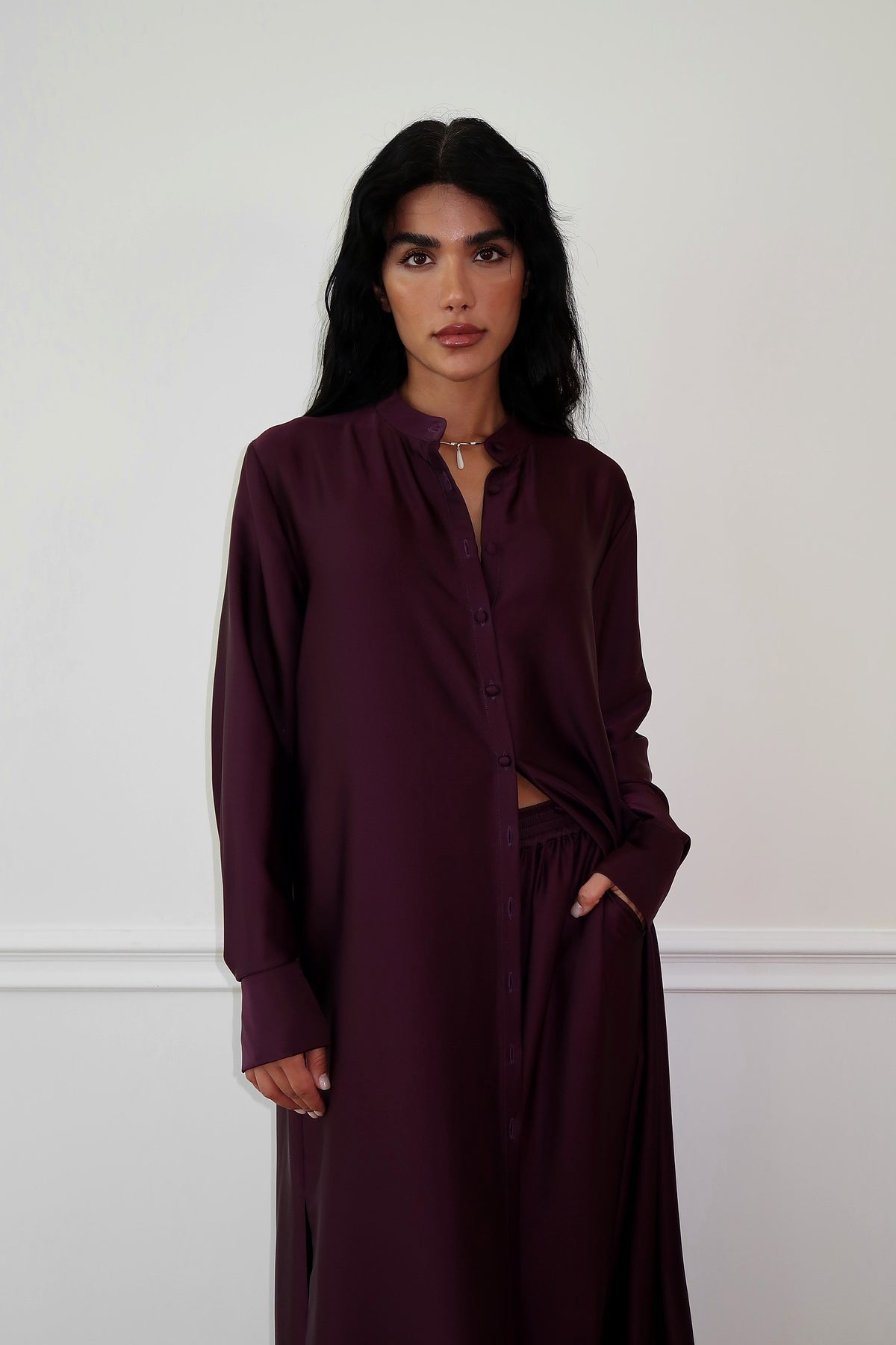 Violet Dari Set abaya and pants front