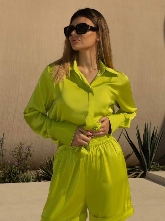 Yellow Top And Shorts Set