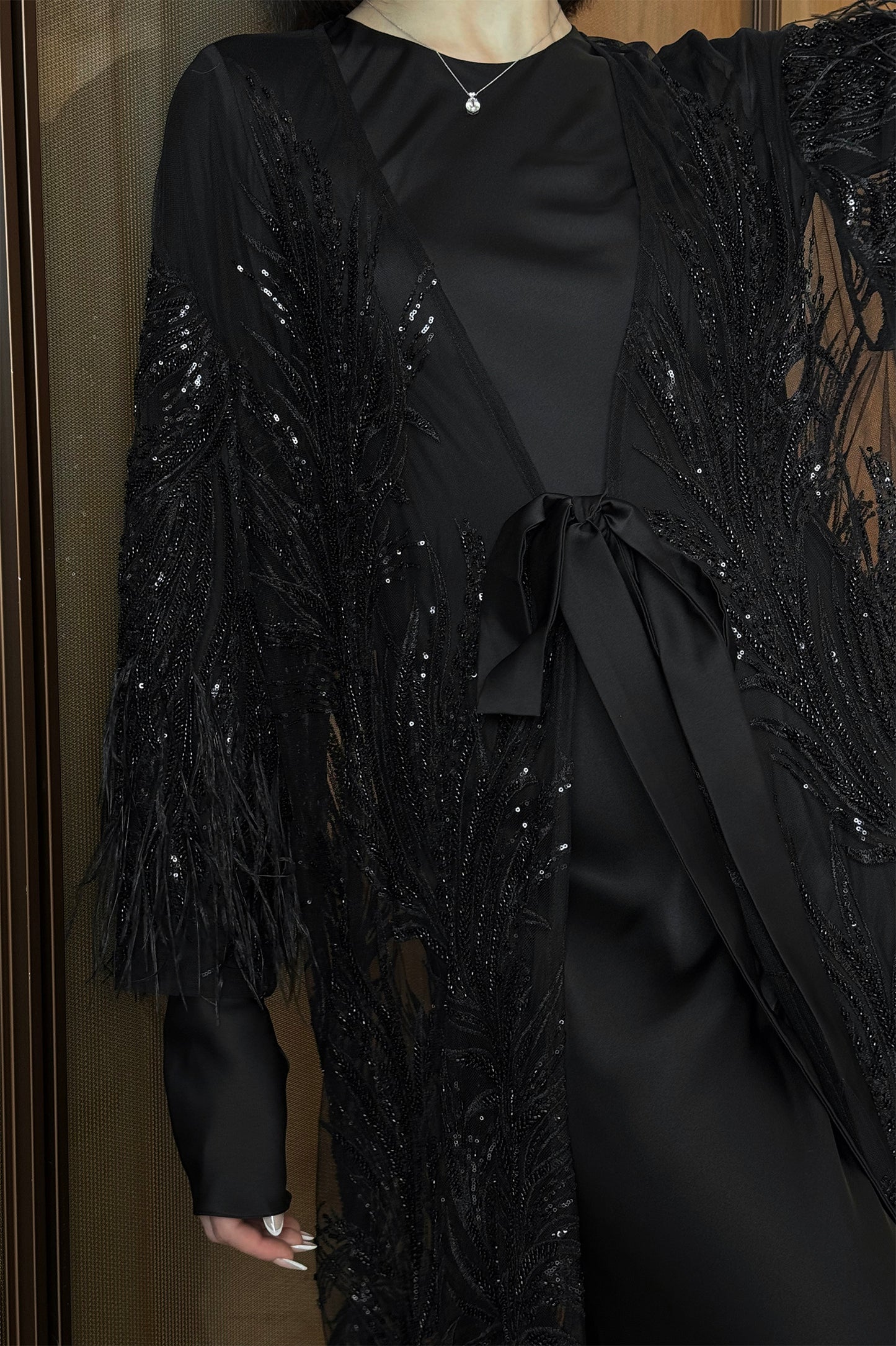 Black Feather Amaya Abaya