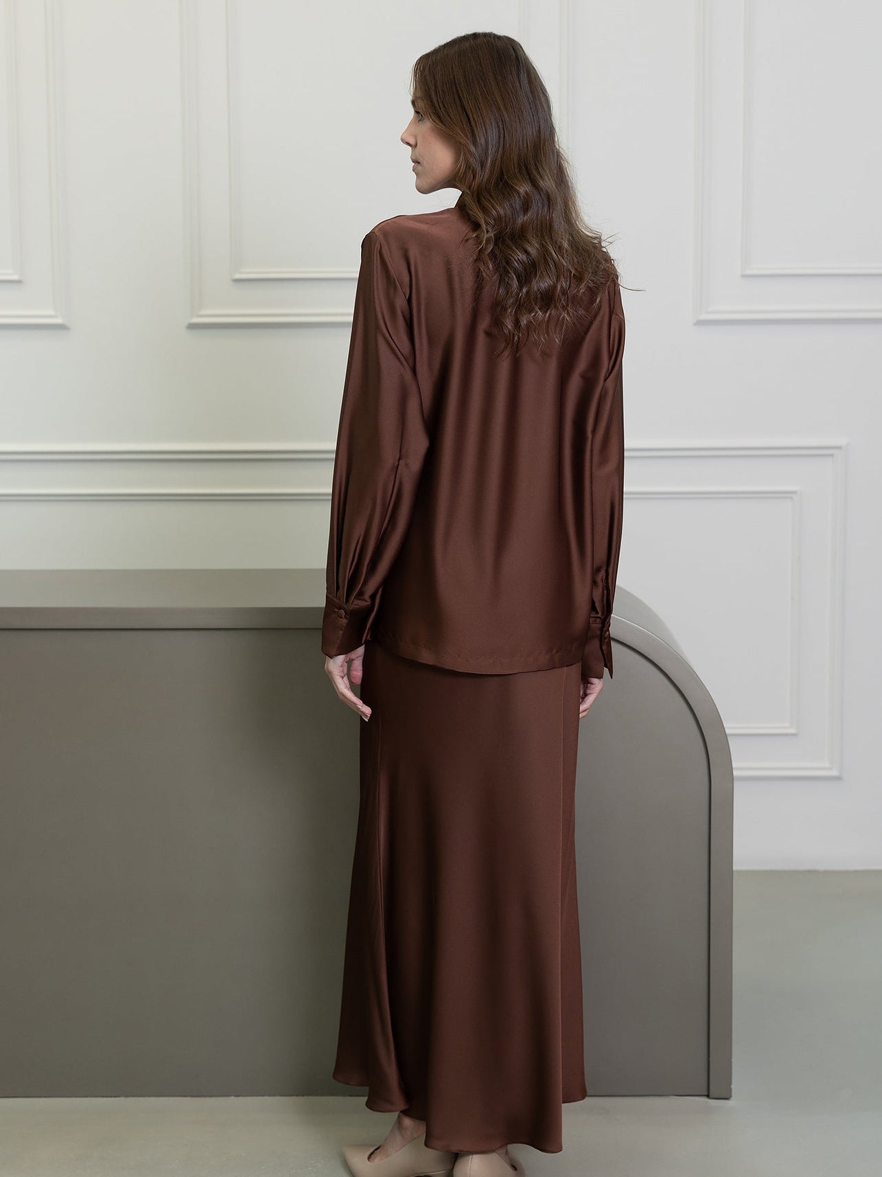 طقم تنورة فيورا برتقالية