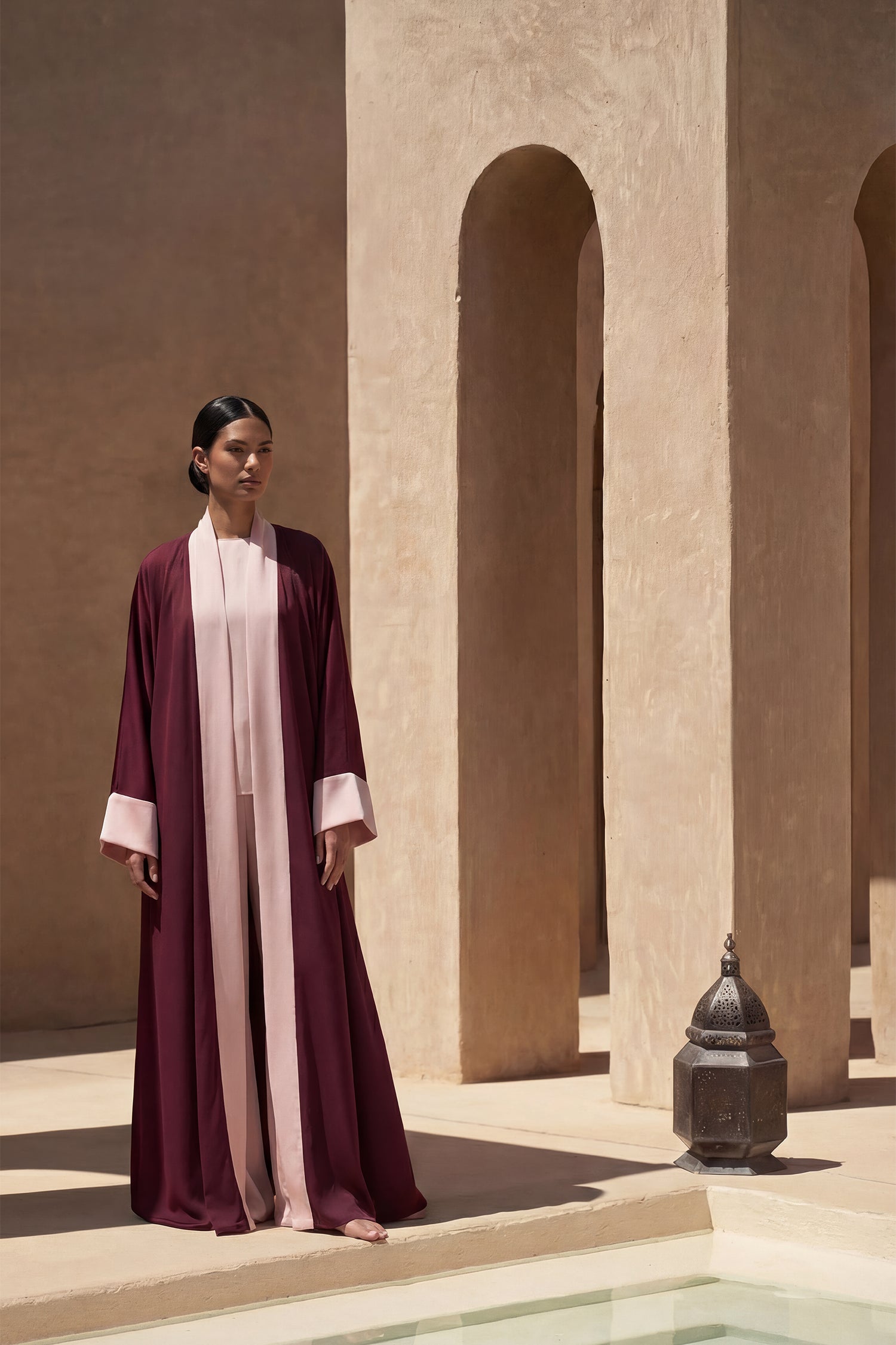 Burgundy Baby Pink Dana Wide Set