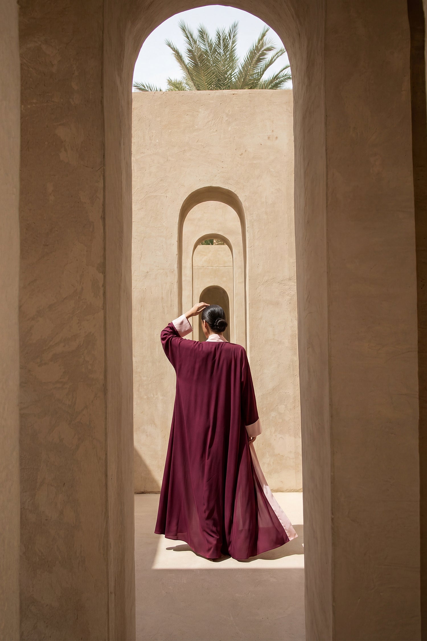 Burgundy Baby Pink Dana Wide Set