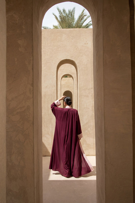 Burgundy Baby Pink Dana Wide Set