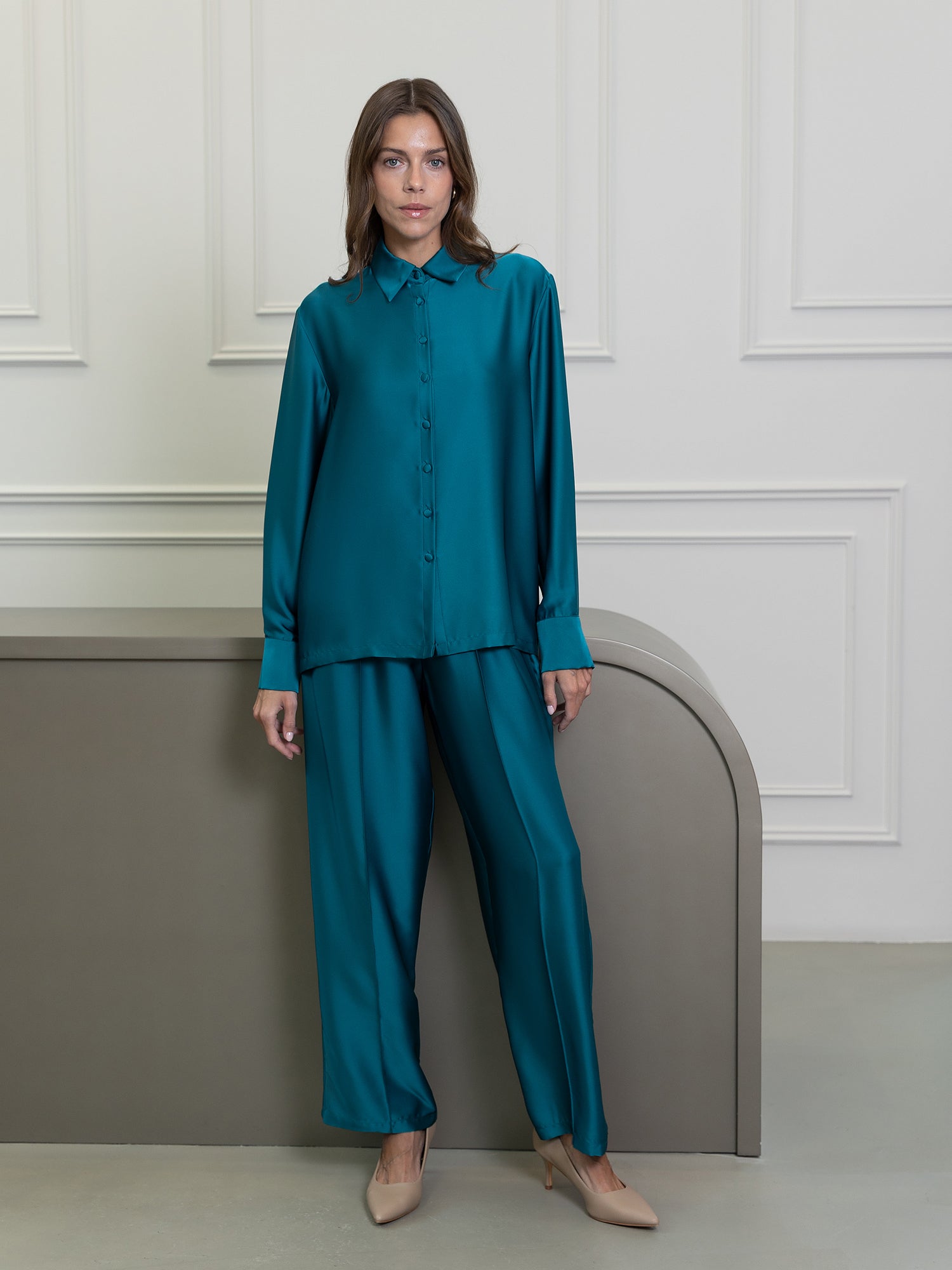 مجموعة فيورا باللون الأخضر الداكن