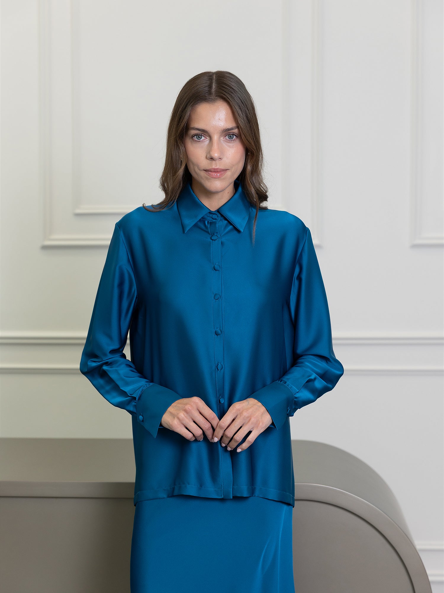 طقم تنورة فيورا برتقالية