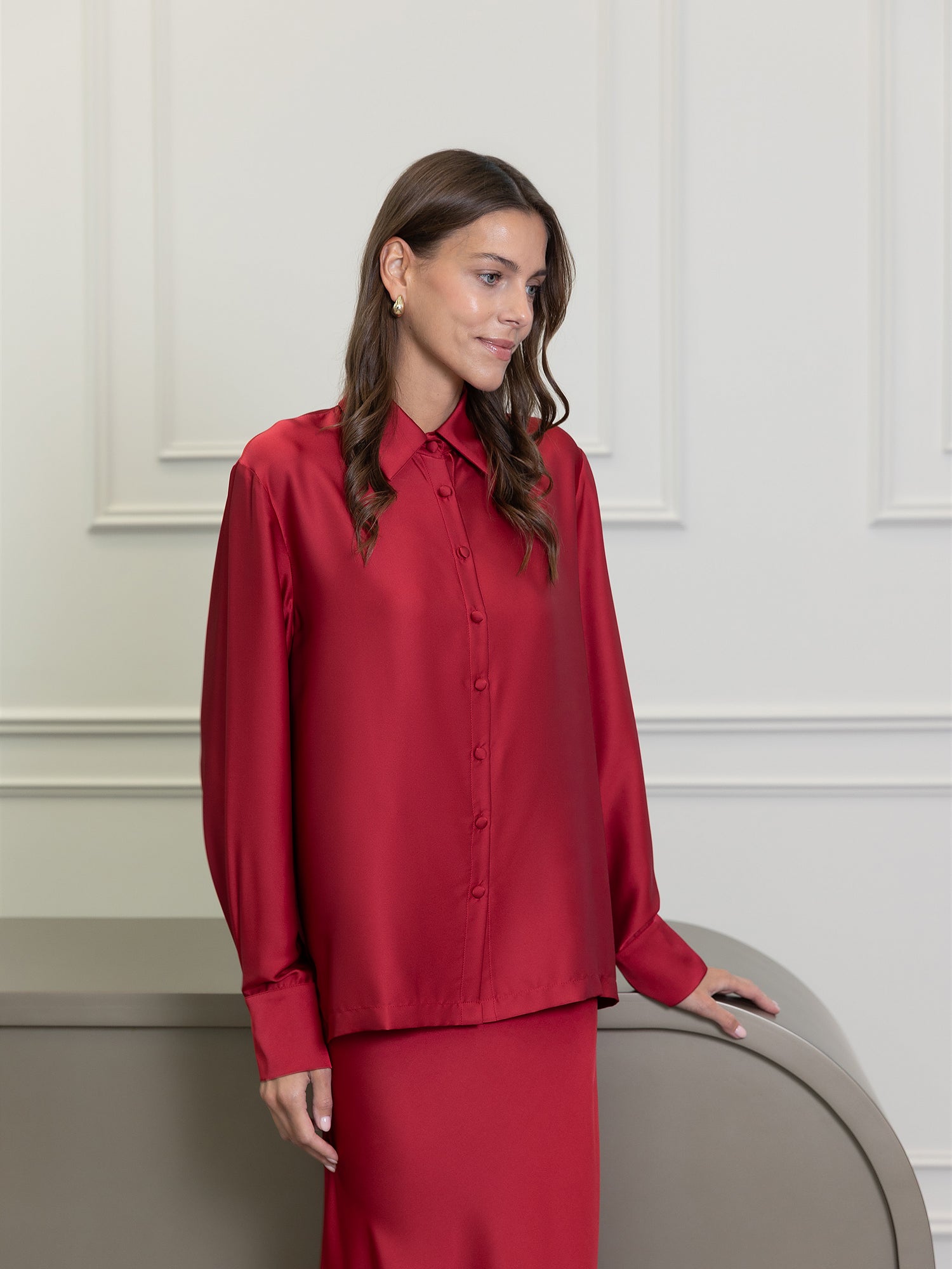 طقم تنورة فيورا برتقالية