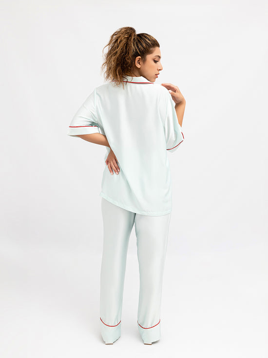 Sky Blue Fiora Short Sleeves Set